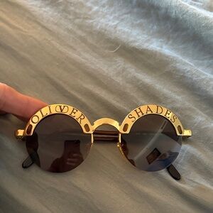 Gold and Black  Oliver shades ( exclusive -vintage) Sunglasses